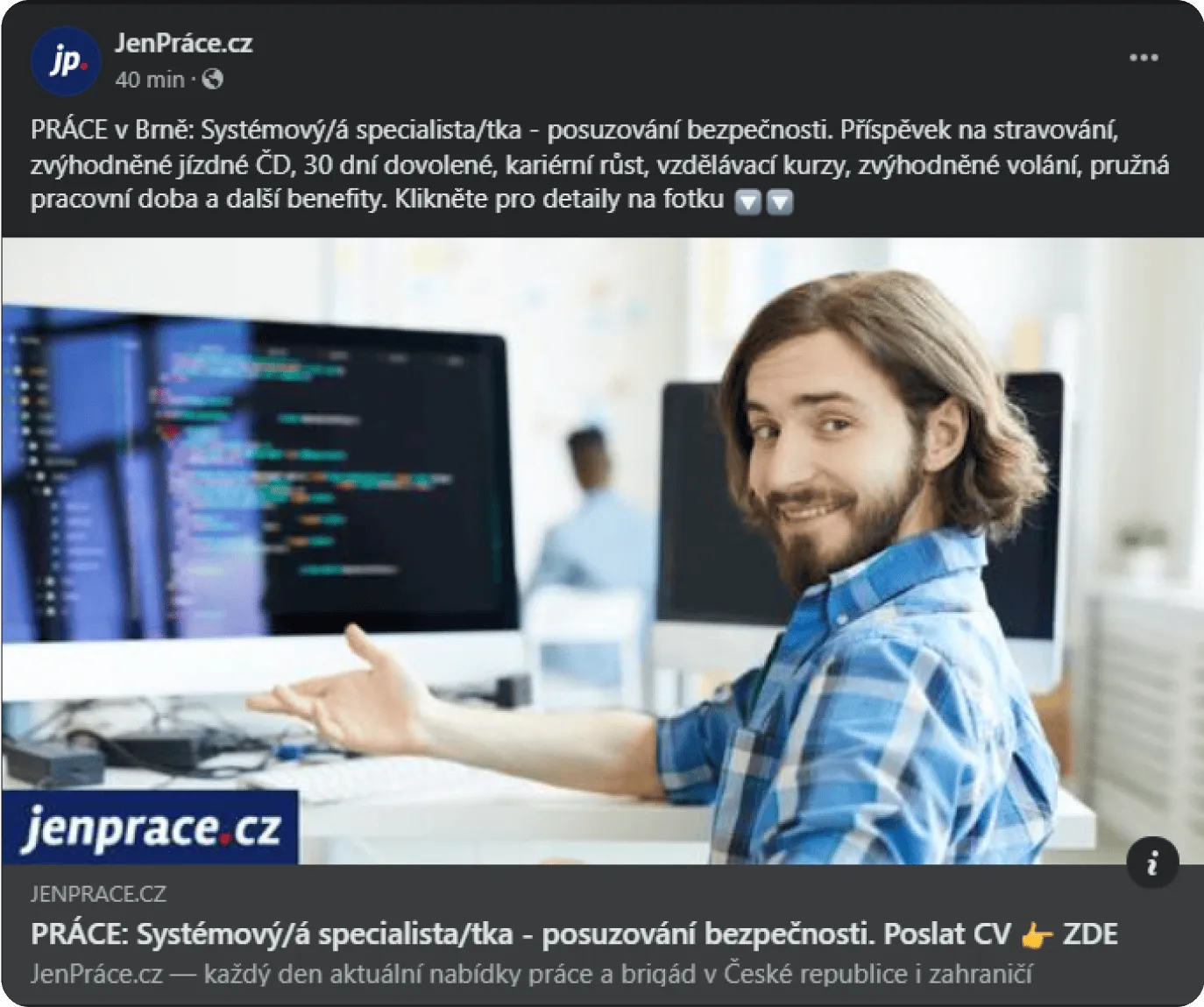 Facebook - ukázka